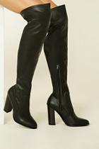 Forever21 Women's  Tall Faux Leather Boots