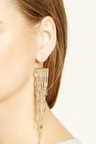 Forever21 Gold Beaded Duster Earrings