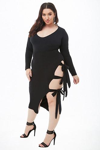 Forever21 Plus Size Rebdolls Self-tie Midi Dress