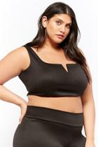 Forever21 Plus Size V-wire Crop Top & Pants Set
