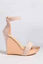 Forever21 Metallic Faux Suede Wedge Sandals