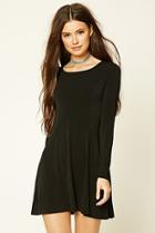 Forever21 Women's  Black Lace-up Back Dress