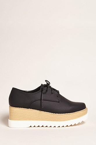 Forever21 Faux Leather Platform Oxfords