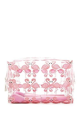 Forever21 Glitter Flamingo Makeup Bag