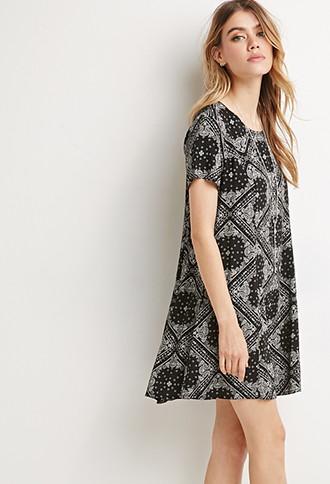 Forever21 Paisley Diamond Shift Dress