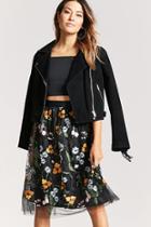 Forever21 Floral Embroidery Skirt