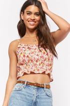 Forever21 Ruffle Floral Crop Cami