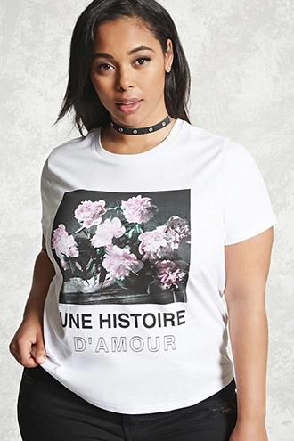 Forever21 Plus Size Floral Graphic Tee