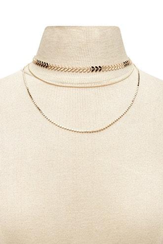 Forever21 Chevron Chain Layered Necklace
