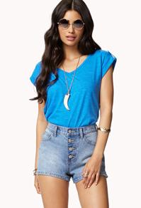 Forever21 Heathered V-neck Tee