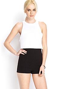 Forever21 Matelass&eacute; High-waist Shorts