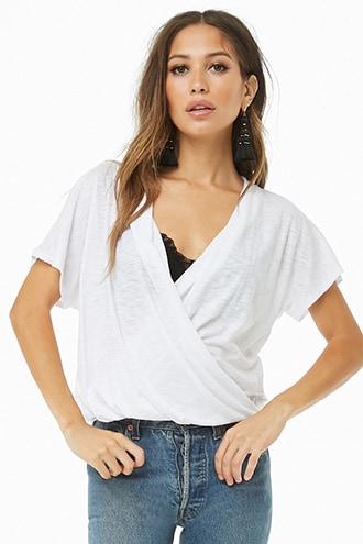 Forever21 Burnout Surplice Top