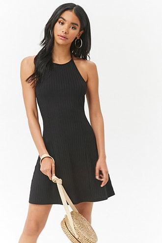 Forever21 Ribbed Halter Swing Dress