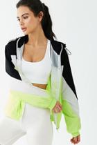 Forever21 Active Hooded Colorblock Windbreaker