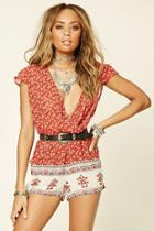 Forever21 Women's  Raga Ditsy Floral Print Romper