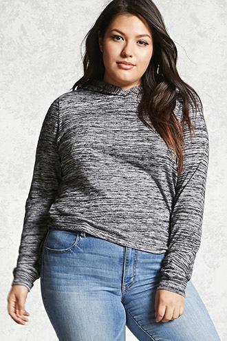 Forever21 Plus Size Marled Hoodie
