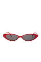 Forever21 Solid Skinny Cat-eye Sunglasses