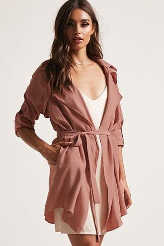 Forever21 Lightweight Belted Trench Coat