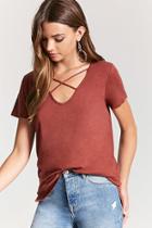 Forever21 Caged V-neck Top