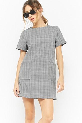 Forever21 Woven Glen Plaid Dress