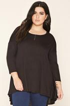 Forever21 Plus Women's  Black Plus Size Trapeze Top