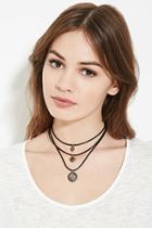 Forever21 Etched Charm Choker Set