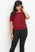 Forever21 Plus Women's  Plus Size Belted Texture Top