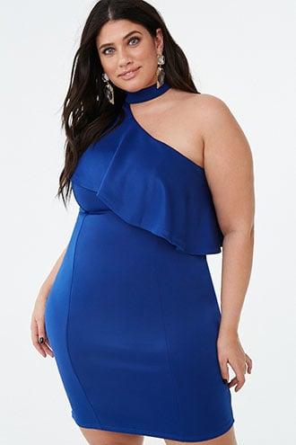 Forever21 Plus Size One-shoulder Flounce Dress