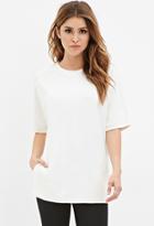 Forever21 Women's  Longline Raglan Top (ivory)