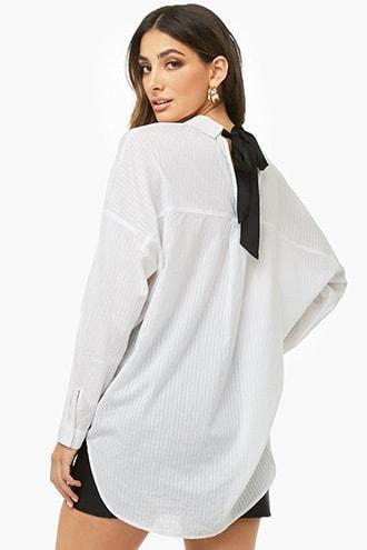 Forever21 Pinstriped Button-up Shirt
