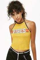 Forever21 Vibes Graphic Halter Top