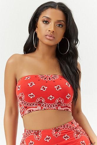 Forever21 Bandana Print Tube Top