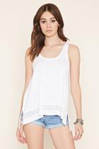 Forever21 Women's  Embroidered Lace Trapeze Top