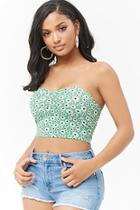 Forever21 Daisy Floral Print Cropped Tube Top