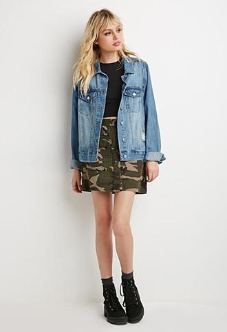 Forever21 Camo Cargo Skirt
