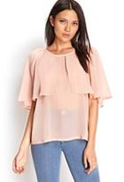 Forever21 Cape-sleeve Woven Top