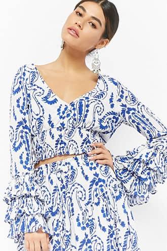 Forever21 Selfie Leslie Ornate Print Top