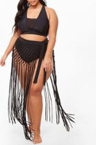 Forever21 Plus Size Fringe Swim Cover-up Skirt
