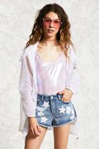 Forever21 Sequin Star Distressed Shorts