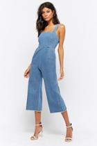 Forever21 Frayed Denim Jumpsuit