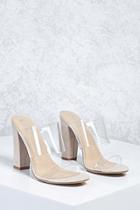 Forever21 Translucent Faux Suede Heels