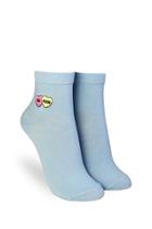 Forever21 All Good Patch Graphic Crew Socks