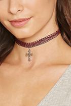 Forever21 Etched Cross Choker
