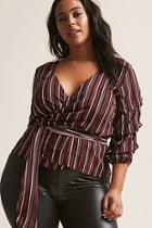 Forever21 Plus Size Striped Wrap Top