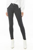 Forever21 Pinstriped Ankle Zip Pants