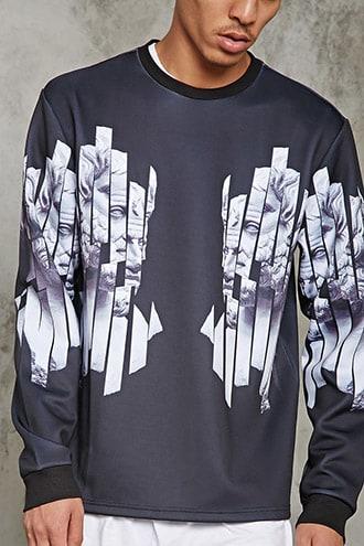 Forever21 Greek Statue Graphic Pullover