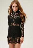 Forever21 Love Cat Sheer Lace Dress