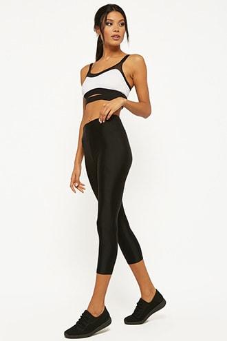 Forever21 Active Sheeny Capri Leggings