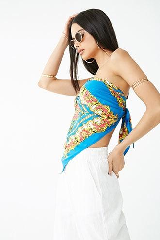 Forever21 Kikiriki Baroque Print Tube Top