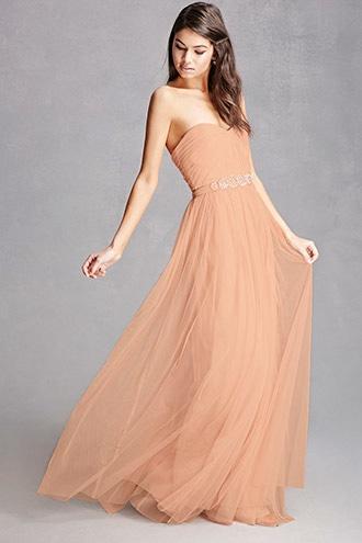 Forever21 Tulle Sweetheart Maxi Dress